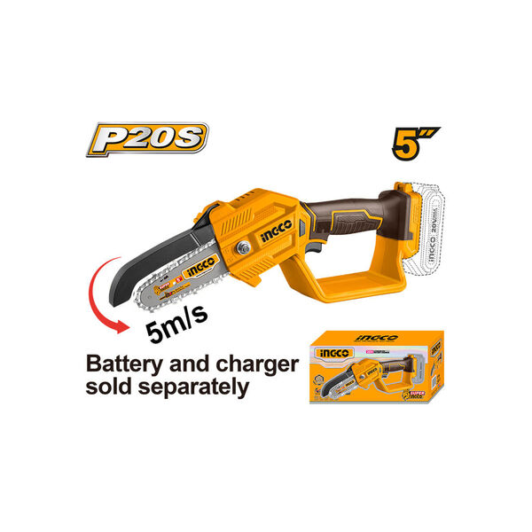 მინი ჯაჭვური ხერხი 20V Li-Ion CGSLI2058 INGCO მინი ჯაჭვური ხერხი 20V Li-Ion CGSLI2058 INGCO