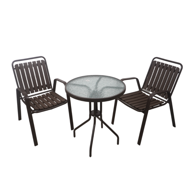 მრგვალი მაგიდა (60სმ) 2 სკამით HY-411 მრგვალი მაგიდა (60სმ) 2 სკამით HY-411