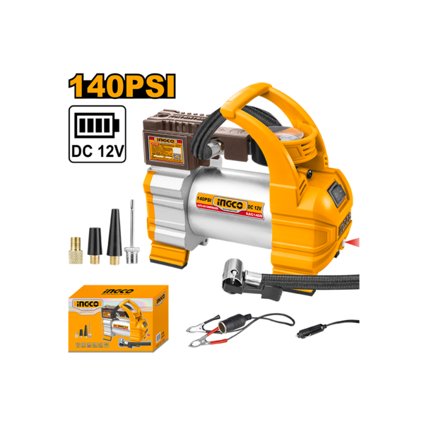 ჰაერის კომპრესორი 10 ამპ 12 ვ INGCO AAC1408 ჰაერის კომპრესორი 10 ამპ 12 ვ INGCO AAC1408