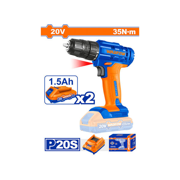 ელექტრო ხრახნდამჭერი 20ვ Li-Ion  (WCDP512) WADFOW ელექტრო ხრახნდამჭერი 20ვ Li-Ion  (WCDP512) WADFOW